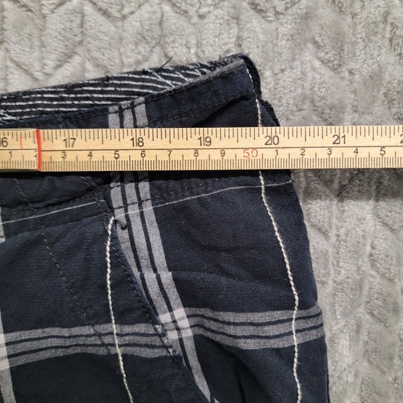 BKE Shorts Mens 38 Black Plaid Flat Front 12" Inseam Mid Rise Cotton Adult - Picture 3 of 7